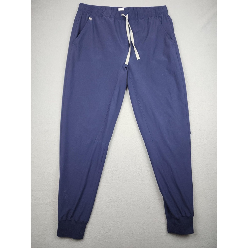 FIGS Jogger Scrub Pants Womens M Blue Drawstring Cuff Stretch Workwear Nurse